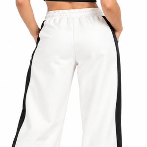Womens Custom Solid Color Straight Casual <b>Trouser</b> Regular Fit Drawstring Elastic Waist Breathable <b>Summer</b> Streetwear Style - Product Image 5