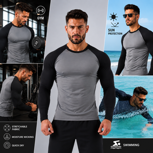 Camiseta Deportiva Unisex Blanca y Negra de Manga Larga, Secado Rápido, Spandex y Poliéster 260g, Estampado por Transferencia de Calor, Bloques de Color - Product Image 4