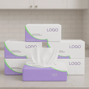 Mouchoirs en papier recyclé personnalisés avec logo, 4 plis, 400 tirages, paquet souple, hypoallergéniques, fournisseur de mouchoirs - Product Image 1