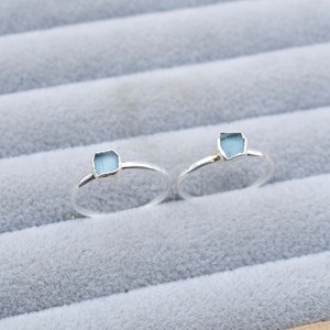 Raw Aquamarine <b>Ring</b> Silver Plated <b>Adjustable</b> Open <b>Ring</b> Natural Rough Gemstone Minimalist Dainty Jewelry Gift for Women - Product Image 4