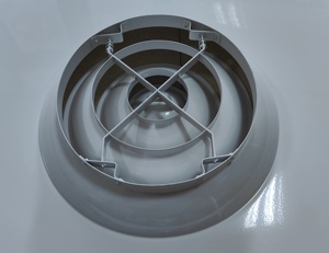 Ezong Hvac Plafond Montage Aluminium Luchtverspreider Fs 595*595Mm Ns150/200/250/300/350 Vierkante Plafond Werveling Diffuser - Product Image 4