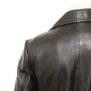 Veste en cuir d'hiver de qualité supérieure pour homme, fermeture éclair en toile, teinture unie, style streetwear - Product Image 5