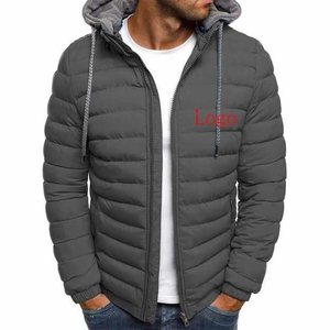เสื้อแจ็คเก็ตพัฟเฟอร์บุผ้านวมสำหรับผู้ชาย แบบคอตั้งและมีฮู้ดสั่งทำได้ พร้อมโลโก้ OEM ผลิตตามสั่ง ขายส่งจำนวนมากสำหรับฤดูหนาว - Product Image 5
