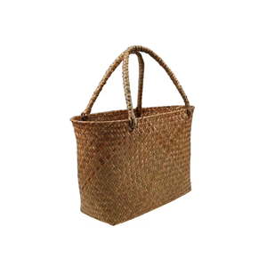 Bolsos de mano de junco marino naturales y elegantes al por mayor, estilo veraniego, cesta de picnic con asas de Vietnam - Product Image 2