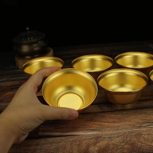 แม่พิมพ์ถ้วยน้ำโลหะชุบทองคำขนาดเส้นผ่านศูนย์กลาง 9 ซม. ออกแบบเองได้ สำหรับงานหมั้น - Product Image 5