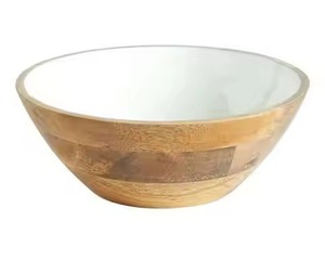 Achat direct du fabricant : bols en bois EG faits à la main et cuillères assorties, collection d'art émaillé d'Inde - Product Image 3