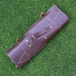 Ensemble de 5 couteaux de cuisine Damas faits à la main avec manche en bois et étui en cuir, couteaux de survie pliants utilitaires en gros - Product Image 6