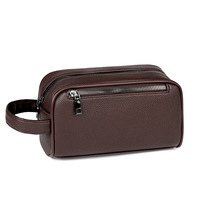 Tas Clutch Bisnis PU Pria Desain Baru, Dompet Ponsel Multifungsi Kulit Lembut, Kantong Organizer Perjalanan Luar Ruangan