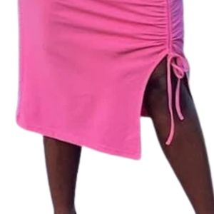 Robe Midi Moulante Élégante Rose à Une Épaule avec Nœud Latéral pour Femme, Tenue de Soirée Stylée, Vêtement Grec de Sororité - Product Image 4