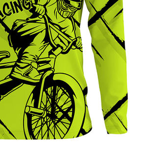 Maillot de BMX 2025 personnalisé, imprimé par sublimation, couleurs unies, respirant, séchage rapide, léger, coupe confortable, vêtements de course moto - Product Image 6