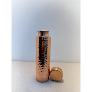 Pure Copper Water Bottle Royal Hammered Finish Solid Ayurvedic Wellness Bottle Leak Proof & Seamless Design for Gym Yoga - Product Image 4