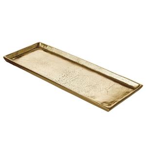 Hammered Texture Luxury <b>Trays</b> Rectangular Shape Metal Food Serving <b>Tray</b> For Wedding Occasion Dining Tableware Setting - Product Image 5