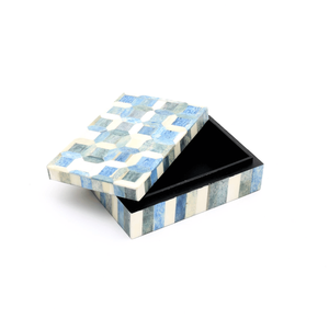 Scatola portaoggetti decorativa in materiale osseo 6X4X2 - Product Image 5