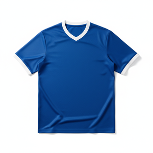 Maillot de football unisexe à manches courtes, col rond, en polyester anti-humidité, coupe régulière pour adulte, couleur unie, été, avec nom d'équipe et motif à carreaux - Product Image 5