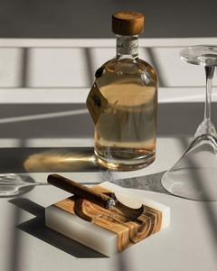 Cendrier carré en aluminium sans fumée, style américain, pour cigares et cigarettes, blanc, artisanal, moderne, de luxe, décoration de table, maison, bureau - Product Image 2