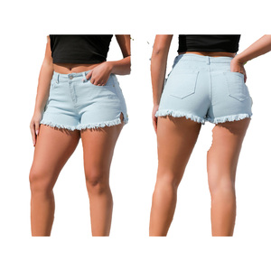 Shorts de Mezclilla para Mujer, Estilo Vintage, Moda de Verano, Fabricante de Ropa de Marca Privada OEM ODM, Shorts Personalizados de Fábrica - Product Image 3