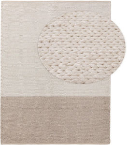 Tapis en laine bouclée abstraite faits main tendance, extra épais, antidérapants et lavables - Meilleur prix de gros par un fabricant indien - Product Image 1