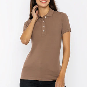 Polo respirant personnalisé pour femme, tissu en coton de haute qualité, polo de golf pour femme, prix de gros OEM - Product Image 5