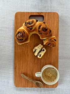 Planche à découper en bois pour la cuisine, avec poignée, pour fruits, légumes, viande, couleur marron. - Product Image 5