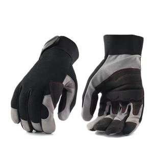 Beige Leather <b>Touchscreen</b> <b>Gloves</b> with Needle Detection Split Cuff Cashmere Lining Soft Grain Palm Full Finger Design WRIST - Product Image 2