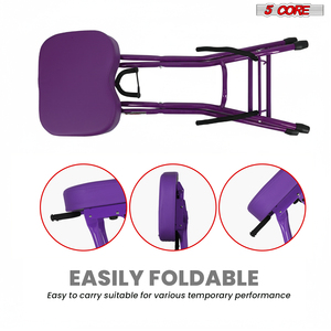 Tabouret de Guitare 5Core, Chaise Rembourrée Pliable de 3,15 po, Siège Musical Robuste avec Repose-Pieds Intégré, Support de Guitare - Product Image 6
