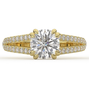 Anillo de Plata de Ley 925 con Doble Hilera de Diamantes Redondos Moissanite, Regalo de Cumpleaños para Mujer - Product Image 3