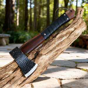 Hache de bûcheron forestière de style Viking en acier au carbone avec manche en bois brun, pour jardin et extérieur, vente en gros de qualité supérieure - Product Image 1