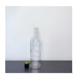 Saudi Arabia 700ml &amp; <b>750ml</b> Square Shaped Liquor Vodka Transparent Glass <b>Bottle</b> with Labels Wholesale - Product Image 3