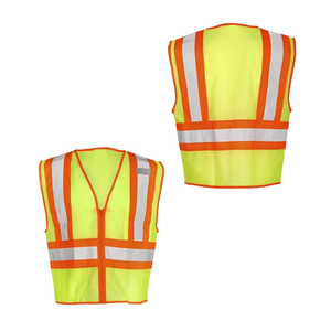 Autumn Safety Workwear Reflective Vest Outer Wear High Visibility Breathable Canvas Men's Construction <b>Security</b> <b>Equipment</b> 3D - Product Image 3