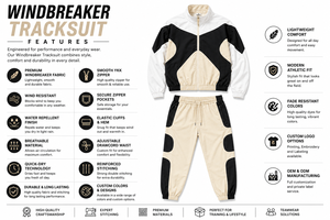 Windbreaker Jacket and Trouser Set Zip up <b>Wind</b> <b>Breaker</b> Jacket Hoodie Two Piece Set Polyester Sportswear Suit - Product Image 5