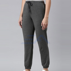 Pantalon de sport d'été pour femme en molleton noir et nylon, coupe ample, écologique, personnalisable, marque privée - Product Image 5