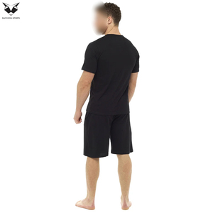 Conjunto de Camisa y Pantalones Cortos de Algodón Liso, Diseño Moderno, Producto Cómodo, Transpirable, de 2 Piezas - Product Image 3