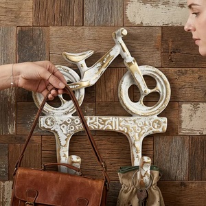 Gancho de Pared para Bicicleta Estilo Vintage, 2 Ganchos, Metal, Hecho a Mano, Decorativo, con Instalación Autoadhesiva, Impermeable, para Uso Doméstico - Product Image 2