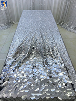 Tissu brodé de paillettes dorées de style européen YX1512 pour robe de soirée, jupe et vêtements de mode de luxe