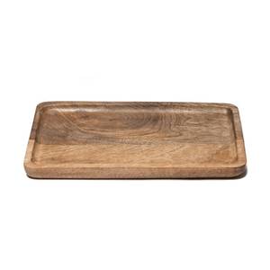Plateau en bois de manguier fait main, décoration rustique de style farmhouse, plateau de service rectangulaire en bois, design classique naturel, plat et plateau - Product Image 6
