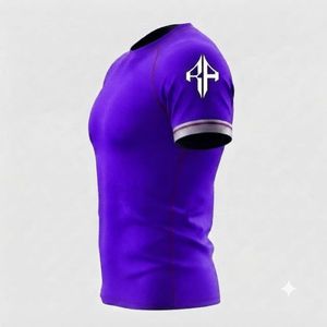 Nueva Camiseta Rash Guard de MMA para Adultos con Logotipo Blanco, Material Spandex/Poliéster, Impresión por Transferencia de Calor RIVIAN ATLANTIC - Product Image 4