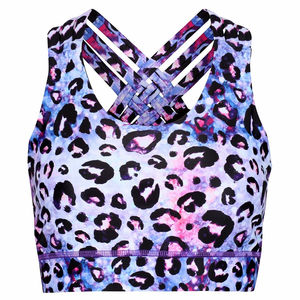 Soutien-gorge de sport respirant grande taille pour femme, maintien élevé, logo frontal, en Spandex/Polyester, idéal pour le yoga et l'entraînement - Product Image 3
