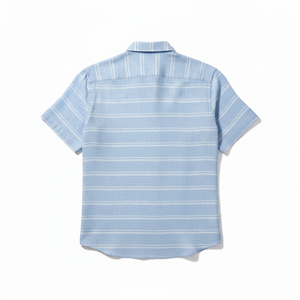 เสื้อเชิ้ตผู้ชายพรีเมียม น้ำหนักเบา ระบายอากาศได้ดี ผ้าฝ้ายเจอร์ซีย์ 100% พิมพ์ลายลำลอง สำหรับฤดูร้อน คอวี แขนสั้น ทรงปกติ เป็นมิตรกับสิ่งแวดล้อม - Product Image 3