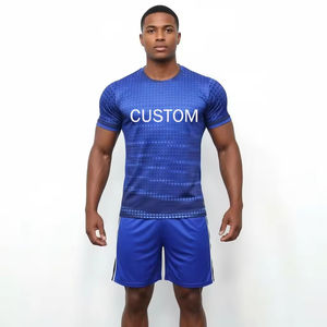 Maillot de football pour adultes de haute qualité, personnalisé avec logo et numéros, impression numérique, séchage rapide, spandex/polyester, uniforme de football d'été - Product Image 1