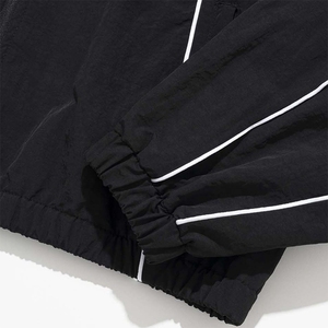 Custom Sports Running Waterproof <b>Jacket</b> With Reflective Piping <b>Men</b> Black Lightweight Crinkle Nylon Windbreaker Zip up <b>Jacket</b> - Product Image 5