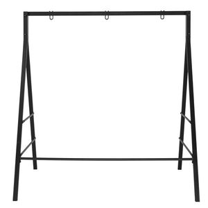 Black 200kg Iron <b>Swing</b> <b>Frame</b> 168*106*180cm Flat Top Square Tube Patio <b>Swings</b> Only <b>Frame</b> - Product Image 3