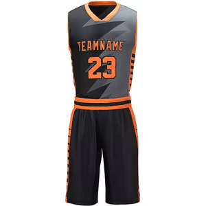 Maillot et short de basketball personnalisables respirants à col en V sans manches, vente en gros, offre spéciale - Product Image 5