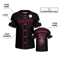 Maillot de baseball personnalisé en mesh avec boutons, nom et numéro de l'équipe, impression numérique, uniforme sportif pour hommes