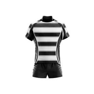 Best Selling Comfortable Breathable Rugby Uniform High Quality 100% Polyester Short Sleeves Hot Sale - Product Image 5