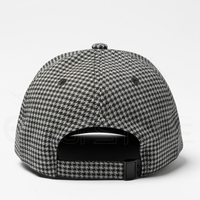 Casquette de baseball pied-de-poule noire et blanche avec logo brodé, décontractée, réglable, streetwear, unisexe adulte, 6 panneaux, casquettes tendance