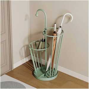 Porte-parapluies cylindrique en métal noir Skies Trader, support ajouré pour bâtons de marche, idéal pour le bureau et l'entrée - Product Image 4