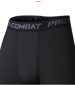 <b>Men</b> Full Length <b>Compression</b> <b>Leggings</b> Solid Color Blue Black Spandex Nylon Elastic Waistband - Product Image 3