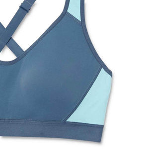 Nouveau soutien-gorge de sport en tissu brossé pour femme, col en V profond, dos ouvert, sous-vêtement de gym, antichoc, push-up, pour fitness et entraînement - Product Image 3