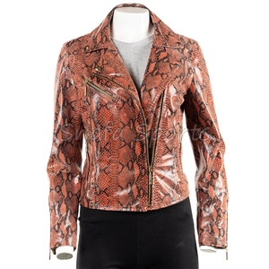 Veste en cuir de mouton pour femme, style biker, courte, de haute qualité, avec fermeture éclair, en vente à bas prix - Product Image 6