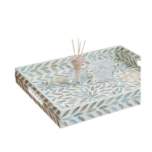 Bandeja de Servir de Lujo con Incrustaciones de Madreperla Hecha a Mano, Bandeja Decorativa para el Hogar, Hotel, Restaurante, para Servir y como Regalo - Product Image 4